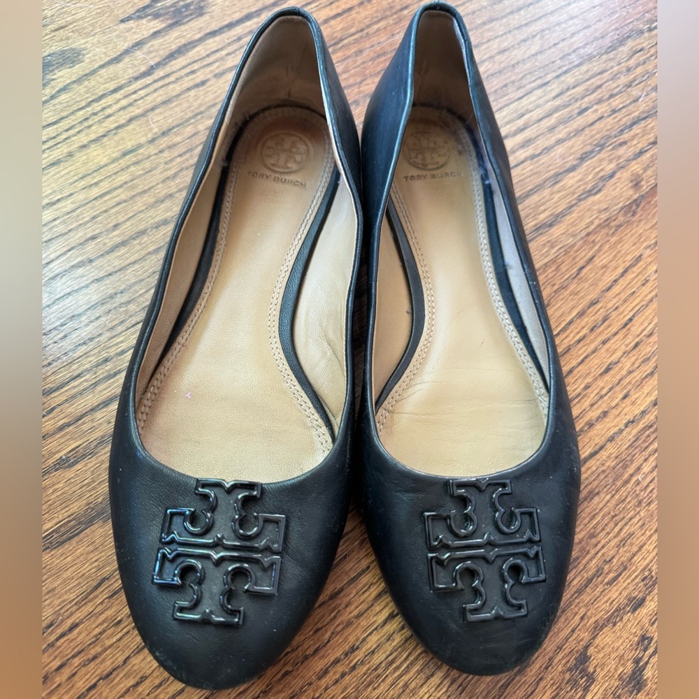 Black Tory Burch Flats Size 8